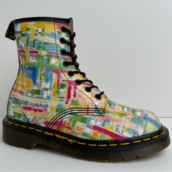Vintage Dr. Martens England Rainbow Quaser 1460 White Leather MIE Boots UK 3 - Picture 6 of 16